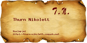 Thurn Nikolett névjegykártya